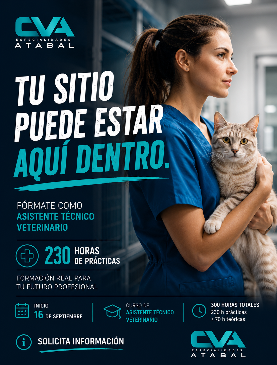 NUEVOS CURSOS DE AUXILIAR CLÍNICO DE VETERINARIA